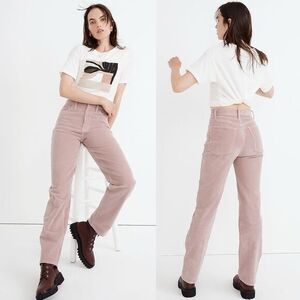Madewell Perfect Vintage‎ Straight 25 Corduroy Pale Thistle Pink
